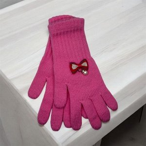 Перчатки одинарные розовые