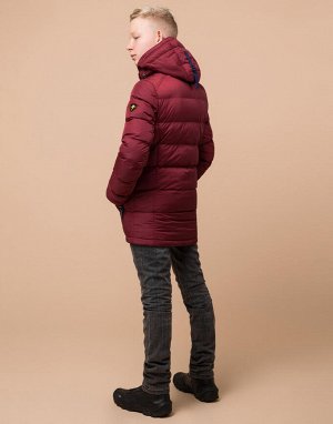 Фирменная детская бордовая куртка модель 60455