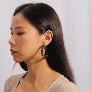Серьги Рождественский венок