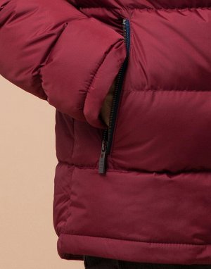 Удобная подростковая бордовая куртка модель 73563