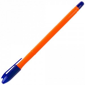 Ручка шариковая масляная BRAUBERG Flame, СИНЯЯ, корпус оранж