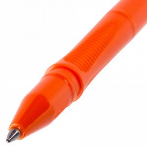 Ручка шариковая масляная BRAUBERG Flame, СИНЯЯ, корпус оранж