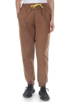 M047 BROWN Брюки спортивные утепленные женские (85% хлопок, 10% полиэстер, 5% спандекс)