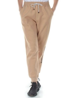 M053 BEIGE Брюки спортивные утепленные женские (85% хлопок, 10% полиэстер, 5% спандекс)