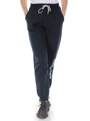 M053 DK. BLUE Брюки спортивные утепленные женские (85% хлопок, 10% полиэстер, 5% спандекс)