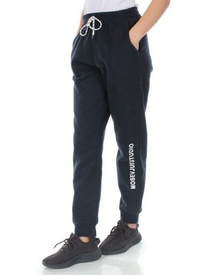 M053 DK. BLUE Брюки спортивные утепленные женские (85% хлопок, 10% полиэстер, 5% спандекс)
