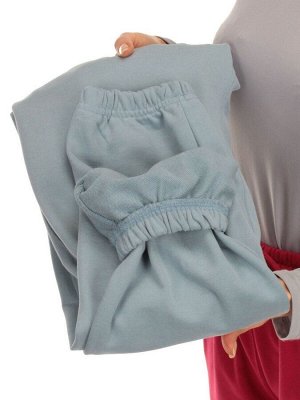 HC-209-1 BLUE Брюки спортивные женские (95% хлопок, 5% спандекс)