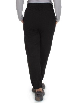 J-01 BLACK Брюки спортивные женские (85% хлопок, 15% полиэстер)