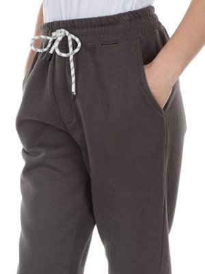 M053 DK. GRAY Брюки спортивные утепленные женские (85% хлопок, 10% полиэстер, 5% спандекс)