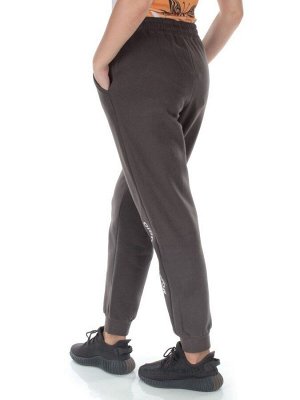 M053 DK. GRAY Брюки спортивные утепленные женские (85% хлопок, 10% полиэстер, 5% спандекс)