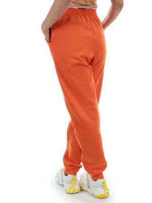 M053 ORANGE Брюки спортивные женские на флисе (100% хлопок) 7986