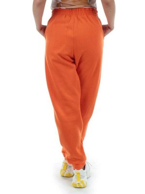 M053 ORANGE Брюки спортивные женские на флисе (100% хлопок) 7986