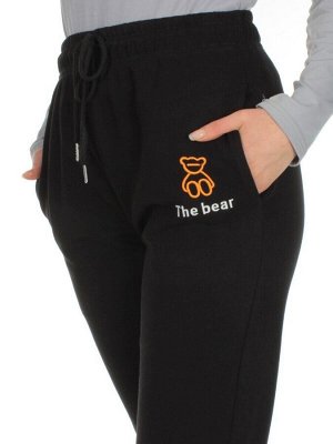 Q-01 BLACK Брюки спортивные женские (85% хлопок, 15% полиэстер)