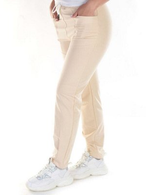 QB-83 BEIGE Брюки спортивные женские (95% хлопок, 5% стрейч) P&S