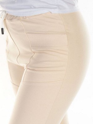QB-83 BEIGE Брюки спортивные женские (95% хлопок, 5% стрейч) P&S