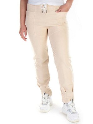 QB-83 BEIGE Брюки спортивные женские (95% хлопок, 5% стрейч) P&S