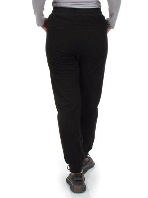HC-205-1 BLACK Брюки спортивные женские (95% хлопок, 5% спандекс)