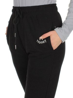 Q-03 BLACK Брюки спортивные женские (85% хлопок, 15% полиэстер)
