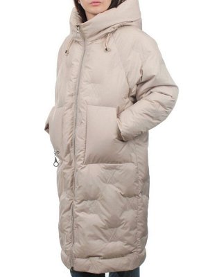 305 BEIGE Пальто зимнее стеганое женское (200 гр. холлофайбер)