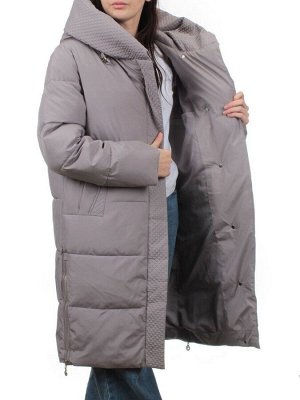 7726 GREY PURPLE Пальто зимнее женское (200 гр. холлофайбер)