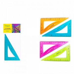 Линейки Треугольник гибкий, пластиковый, 30*х60*х90*, 5 цветов в ассортименте