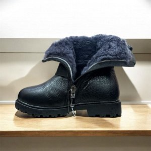 Ботинки натуральные зимние черный