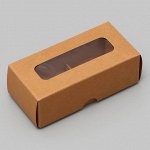 Коробка для 2 конфеты, крафт, 5 х 10,5 х 3,5 см. Кондитерская упаковка