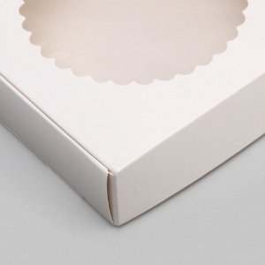 Коробка сборная, белая, с окном, 11.5?11.5?3 см