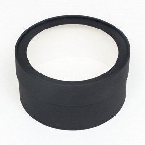 Подарочная коробка Black, чёрная, завальцованная с окном, 21?11 см