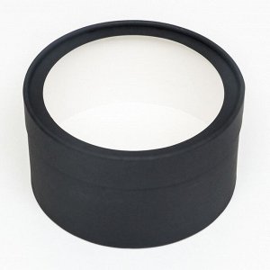 Подарочная коробка Black чёрная, завальцованная с окном, 18x10 см