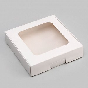 Коробка самосборная, белая, 13?13?3 см