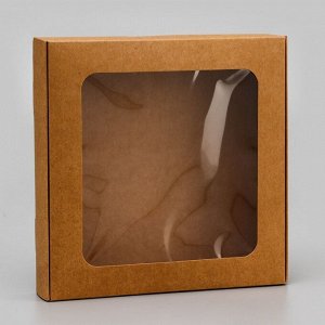 Коробка самосборная, крафт, 16?16?3 см