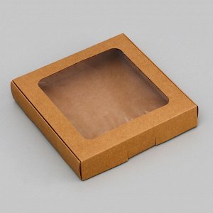 Коробка самосборная, крафт, 16?16?3 см
