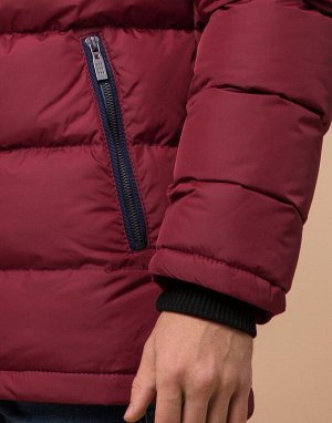 Качественная бордовая подростковая куртка модель 75263