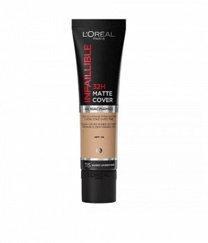 LOREAL Ультраматирующий стойкий тональный крем 32ч Матовое Покрытие Infailible Matte Cover