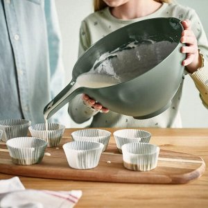 VISPNING, Миска для смешивания, серо-зеленая, 3,0 л
