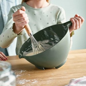 VISPNING, Миска для смешивания, серо-зеленая, 3,0 л