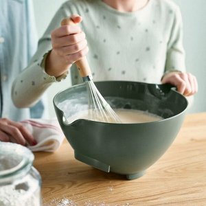 VISPNING, Миска для смешивания, серо-зеленая, 3,0 л
