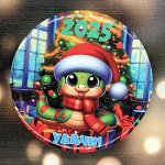 Новогодний металлический магнит с пожеланиями №40