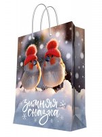 Пакет бумажный &quot;Зимняя сказка&quot; 17,8х22,9х9,8см