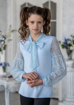Илария блузка трикотажная голубой