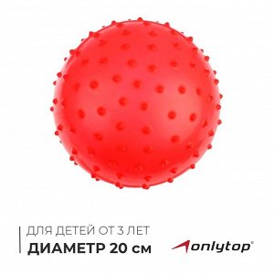 Мяч массажный, d=20 см, 50 г, МИКС