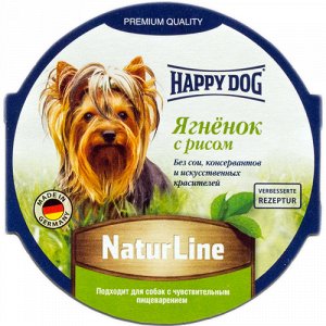 Happy Dog NaturLine лам 85гр д/соб Нежный паштет Ягненок/Рис (1/11)