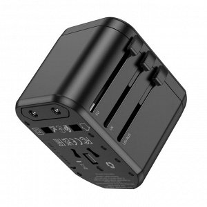 Универсальный переходник + зарядное устройство Borofone Travel Charger Adapter 2USB - USA, UK, EU, AU