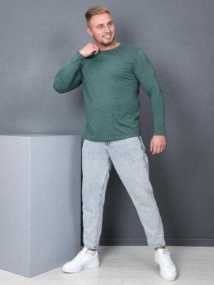 Лонгслив мужской, зеленый