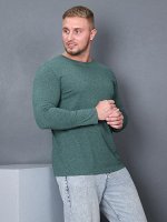 Лонгслив мужской, зеленый