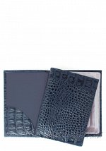 Модель №LV1 | кожа | крокодил | синий | К155-6 | 16330