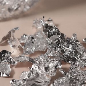 Поталь для декора ногтей, 3 гр, серебристая