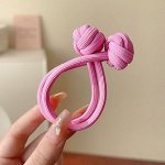 Тонкая резинка для волос , розовая