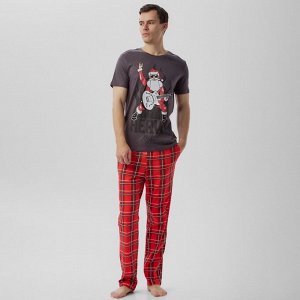 Пижама новогодняя мужская KAFTAN "Рок", цвет серый